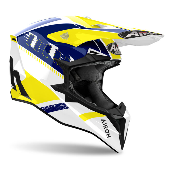 KASK AIROH WRAAAP FEEL YELLOW/BLUE GLOSS - obrazek 2