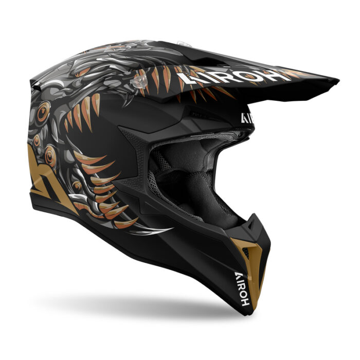 KASK AIROH WRAAAP CYBORG MATT - obrazek 2