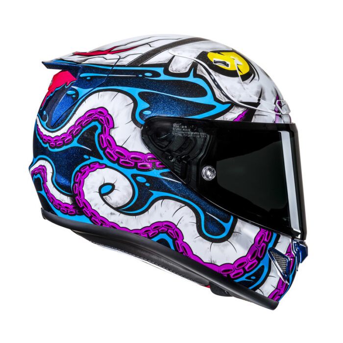 KASK HJC RPHA12 KRAKEN WHITE/BLUE - obrazek 5