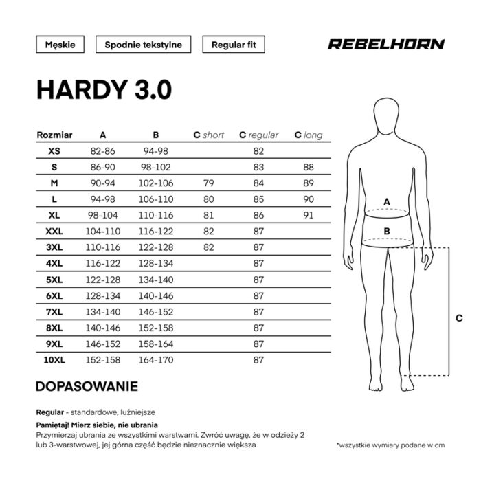 Rebelhorn Spodnie HARDY 3.0 Black/Grey - obrazek 9