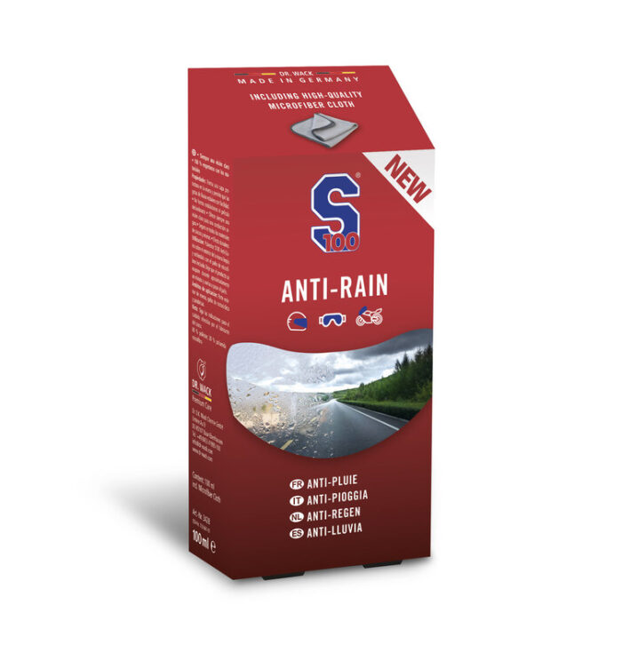 S100 Środek przeciwdeszczowy + ściereczka z mikrofibry ANTI-FOG 100ml