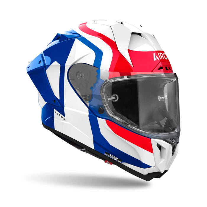 KASK MOTOCYKLOWY AIROH GP800 COMPETITION BLUE RED GLOSS - obrazek 2