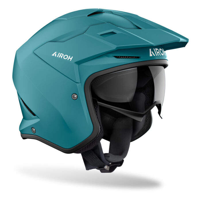 KASK MOTOCYKLOWY AIROH KOMBAKT COLOR PETROL GREEN MATT - obrazek 2