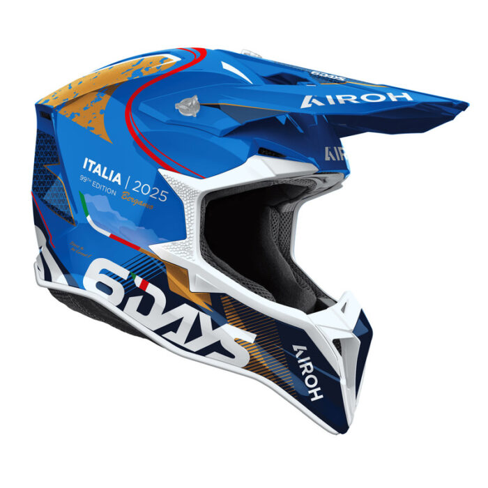 KASK MOTOCYKLOWY AIROH WRAAAP 6DAYS ITALY 2025 GLOSS - obrazek 2