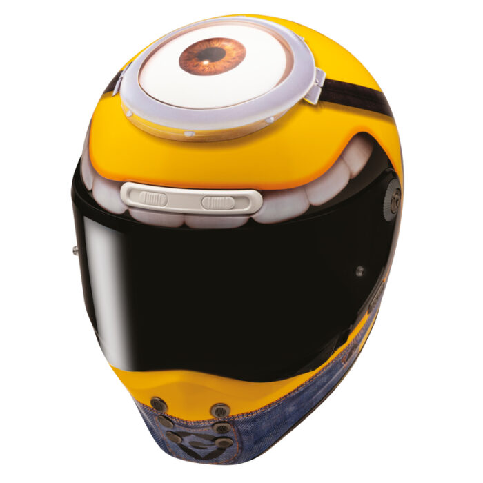 KASK MOTOCYKLOWY HJC V10 STUART MINIONS YELLOW - obrazek 4