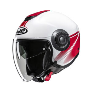 KASK MOTOCYKLOWY HJC I40N VISION WHITE RED