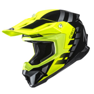 KASK MOTOCYKLOWY HJC C50 MIRAGE YELLOW BLACK