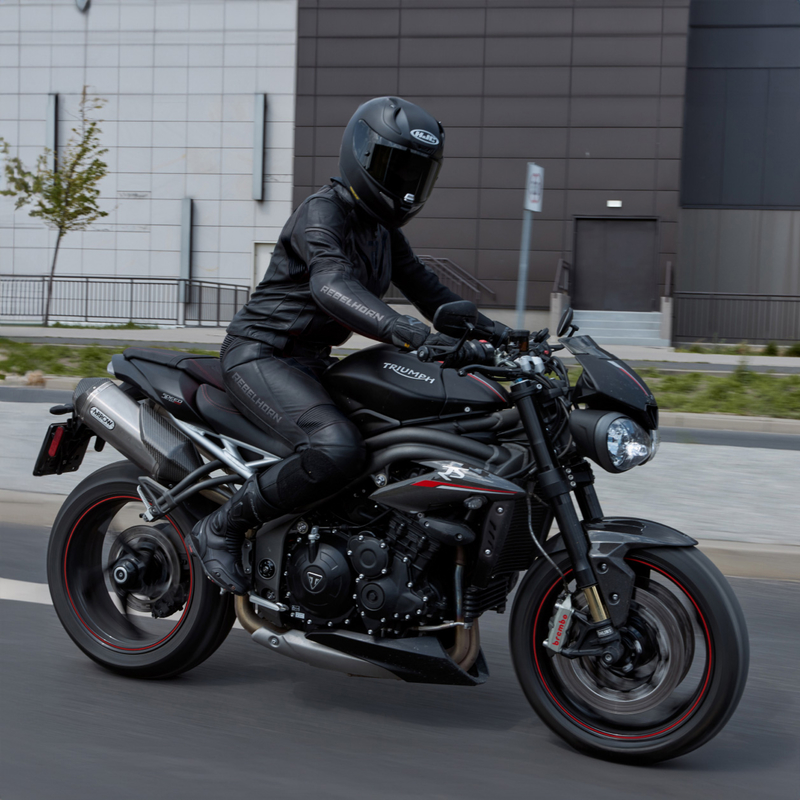 KURTKA MOTOCYKLOWA SKÓRZANA DAMSKA REBELHORN REBEL BLACK - obrazek 13