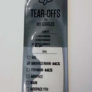 ZRYWKI TEAR-OFF DO GOGLI FOX AIRSPACE/MAIN 2 LAMINOWANE 20PK
