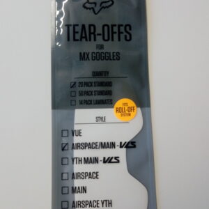 ZRYWKI TEAR-OFF DO GOGLI FOX AIRSPACE/MAIN 2 STD TEAR OFF