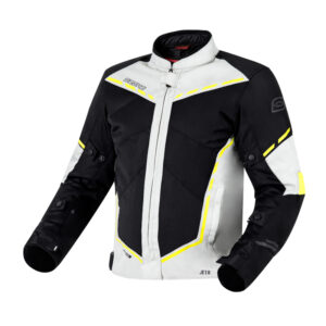 KURTKA MOTOCYKLOWA TEKSTYLNA OZONE JET 2 BLACK FLUO YELLOW