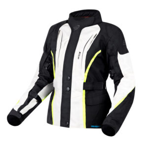 KURTKA MOTOCYKLOWA TEKSTYLNA DAMSKA OZONE SAHARA BLACK GREY FLUO YELLOW