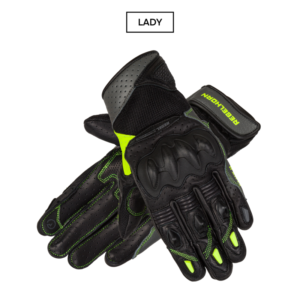 RĘKAWICE MOTOCYKLOWE DAMSKIE REBELHORN FLUX 2 BLACK FLUO YELLOW