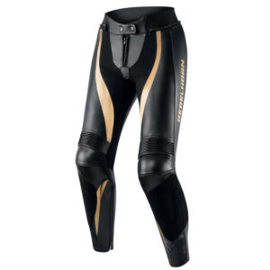 SPODNIE MOTOCYKLOWE SKÓRZANE DAMSKIE REBELHORN REBEL BLACK GOLD