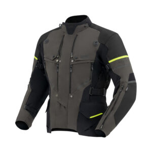 KURTKA MOTOCYKLOWA TEKSTYLNA REBELHORN RANGE BLACK DARK GREY FLUO YELLOW