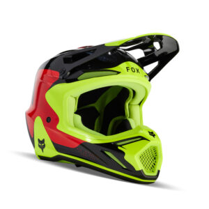 KASK MOTOCYKLOWY FOX V3 REVISE RED YELLOW