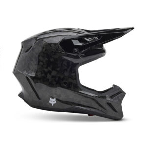 KASK MOTOCYKLOWY FOX V3 RS CARBON SOLID BLACK