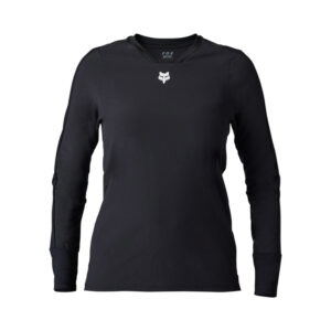 KOSZULKA ROWEROWA Z DŁUGIM RĘKAWEM DAMSKA FOX DEFEND THERMAL BLACK