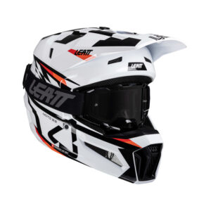 KASK MOTOCYKLOWY Z GOGLAMI LEATT KIT MOTO 3.5 WHITE L