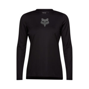 KOSZULKA ROWEROWA Z DŁUGIM RĘKAWEM DAMSKA FOX RANGER HEAD BLACK