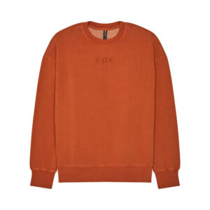 BLUZA FOX WORDMARK OVERSIZED FLEECE CREW COGNAC