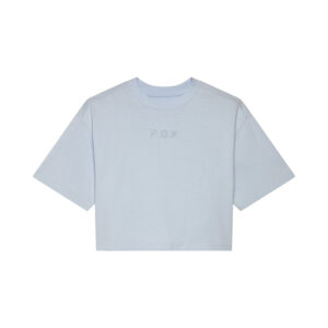 T-SHIRT DAMSKI FOX WORDMARK OS CROP PALE BLUE