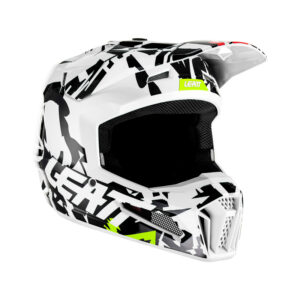 KASK MOTOCYKLOWY Z GOGLAMI JUNIOR LEATT MOTO 3.5 ZEBRA L
