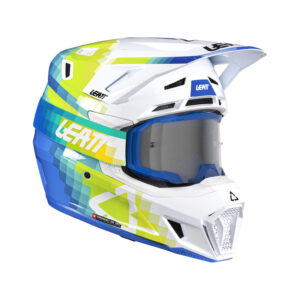KASK MOTOCYKLOWY Z GOGLAMI LEATT KIT MOTO 7.5 PIXEL BLUE XL