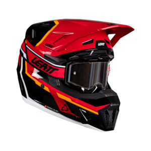 KASK MOTOCYKLOWY Z GOGLAMI LEATT KIT MOTO 7.5 RED M