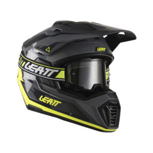 KASK MOTOCYKLOWY Z GOGLAMI LEATT ADV 7.5 HI-VIZ YELLOW L