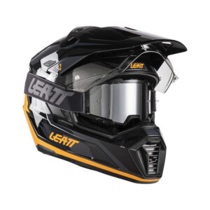 KASK MOTOCYKLOWY Z GOGLAMI LEATT ADV 7.5 BLACK ORANGE S