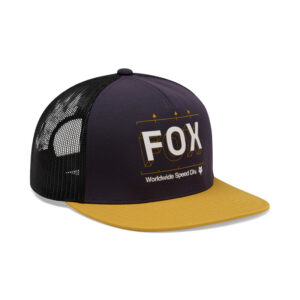 CZAPKA Z DASZKIEM FOX IMAGE PRINT TRUCKER PLUM PERFECT