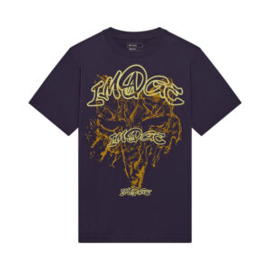 T-SHIRT FOX IMAGE PRINT PLUM OVERSIZED PERFECT