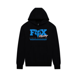 BLUZA Z KAPTUREM DAMSKA FOX CHECKER FLEECE PO BLACK