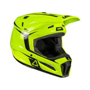 KASK MOTOCYKLOWY Z GOGLAMI LEATT KIT MOTO 3.5 NEON YELLOW L