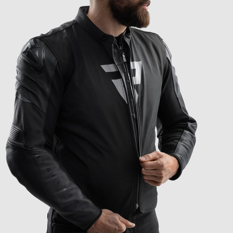 KURTKA MOTOCYKLOWA SKÓRZANA REBELHORN VANDAL 2 BLACK - obrazek 9