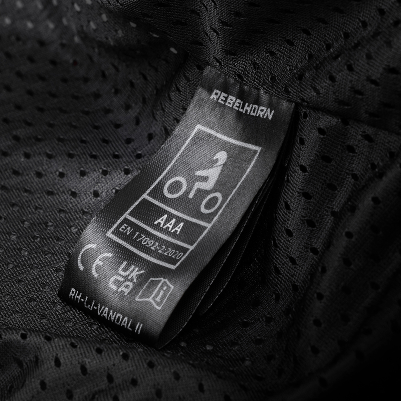 KURTKA MOTOCYKLOWA SKÓRZANA REBELHORN VANDAL 2 BLACK GREY FLUO RED - obrazek 15