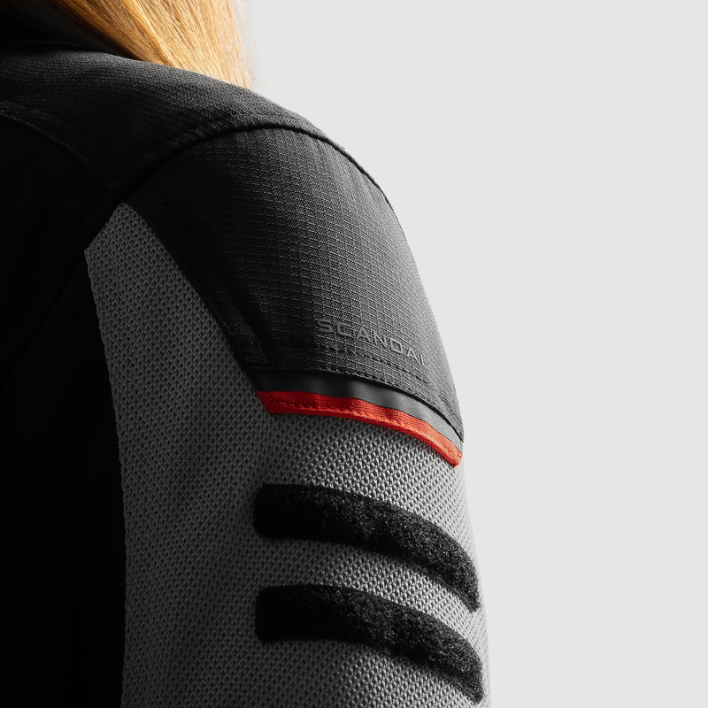 KURTKA MOTOCYKLOWA TEKSTYLNA DAMSKA REBELHORN SCANDAL 3 BLACK GREY RED - obrazek 10