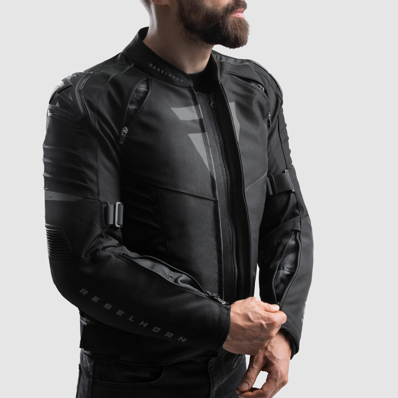 KURTKA MOTOCYKLOWA TEKSTYLNA REBELHORN VANDAL 2 BLACK - obrazek 6