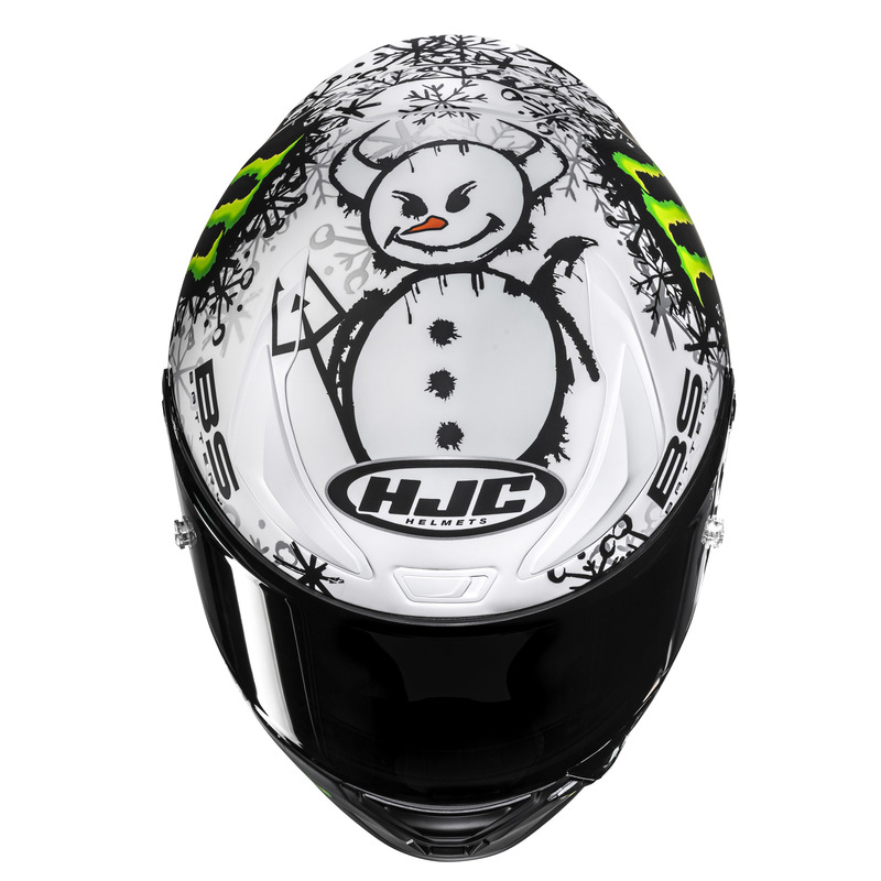 KASK MOTOCYKLOWY HJC RPHA1 V2 CARBON QUARTARARO SNOW DIABLO REPLICA BLACK WHITE - obrazek 4
