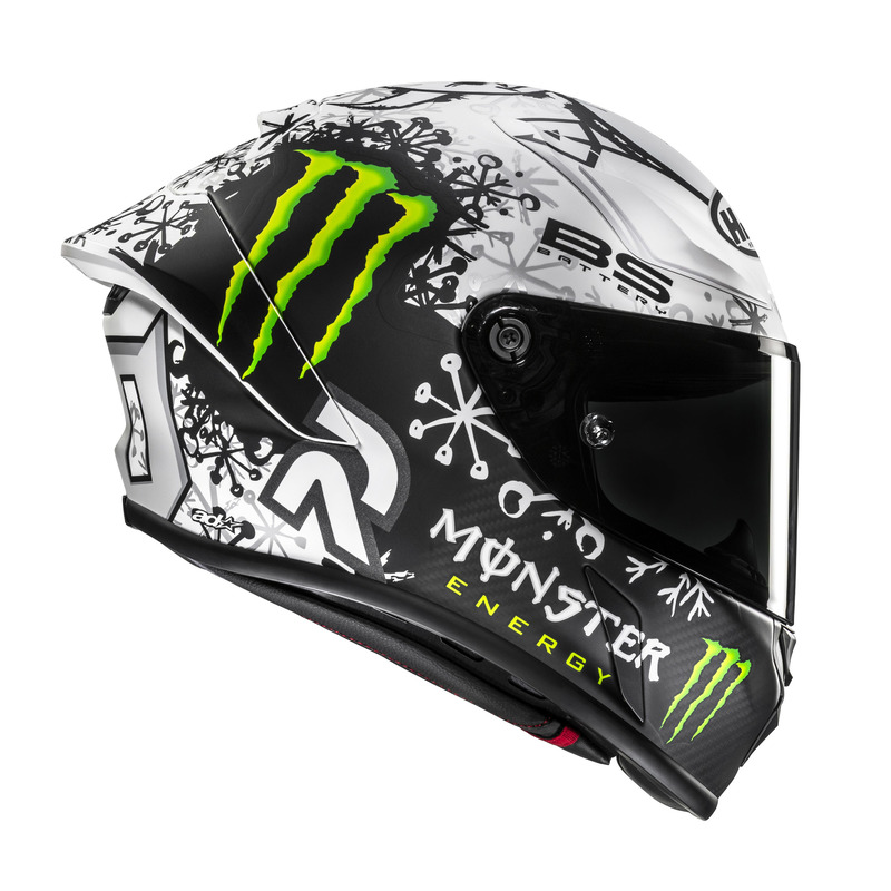 KASK MOTOCYKLOWY HJC RPHA1 V2 CARBON QUARTARARO SNOW DIABLO REPLICA BLACK WHITE - obrazek 5