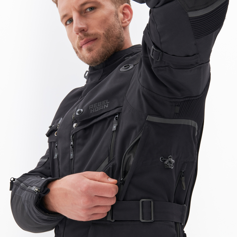 KURTKA MOTOCYKLOWA TEKSTYLNA REBELHORN RANGE BLACK - obrazek 8