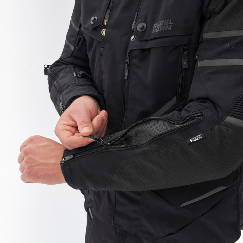 KURTKA MOTOCYKLOWA TEKSTYLNA REBELHORN RANGE BLACK - obrazek 9