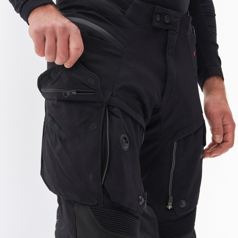 SPODNIE MOTOCYKLOWE TEKSTYLNE REBELHORN RANGE BLACK - obrazek 7