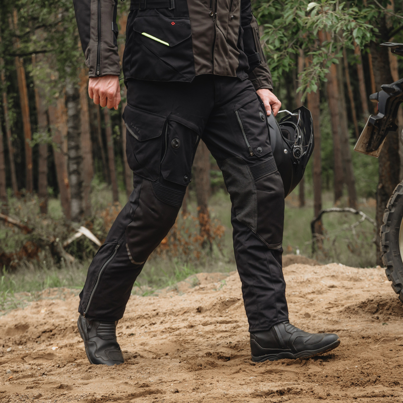 SPODNIE MOTOCYKLOWE TEKSTYLNE REBELHORN RANGE BLACK - obrazek 14