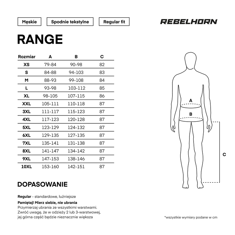 SPODNIE MOTOCYKLOWE TEKSTYLNE REBELHORN RANGE BLACK - obrazek 15
