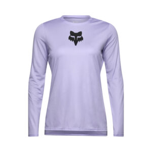 KOSZULKA ROWEROWA Z DŁUGIM RĘKAWEM DAMSKA FOX RANGER HEAD LILAC
