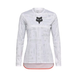 KOSZULKA ROWEROWA Z DŁUGIM RĘKAWEM DAMSKA FOX RANGER LUNAR SE WHITE