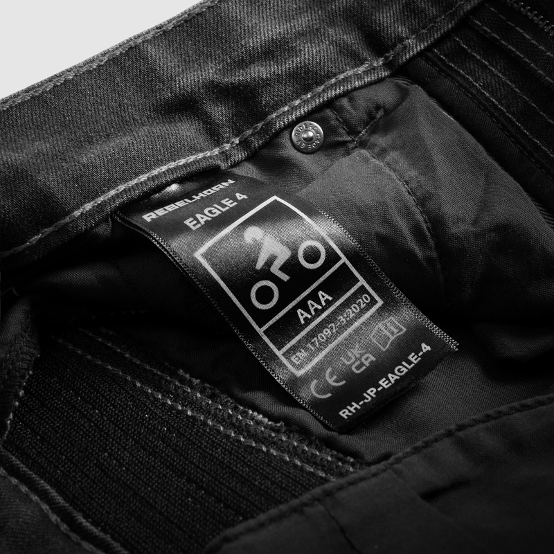 JEANSY MOTOCYKLOWE REBELHORN EAGLE 4 BLACK SLIM FIT - obrazek 11