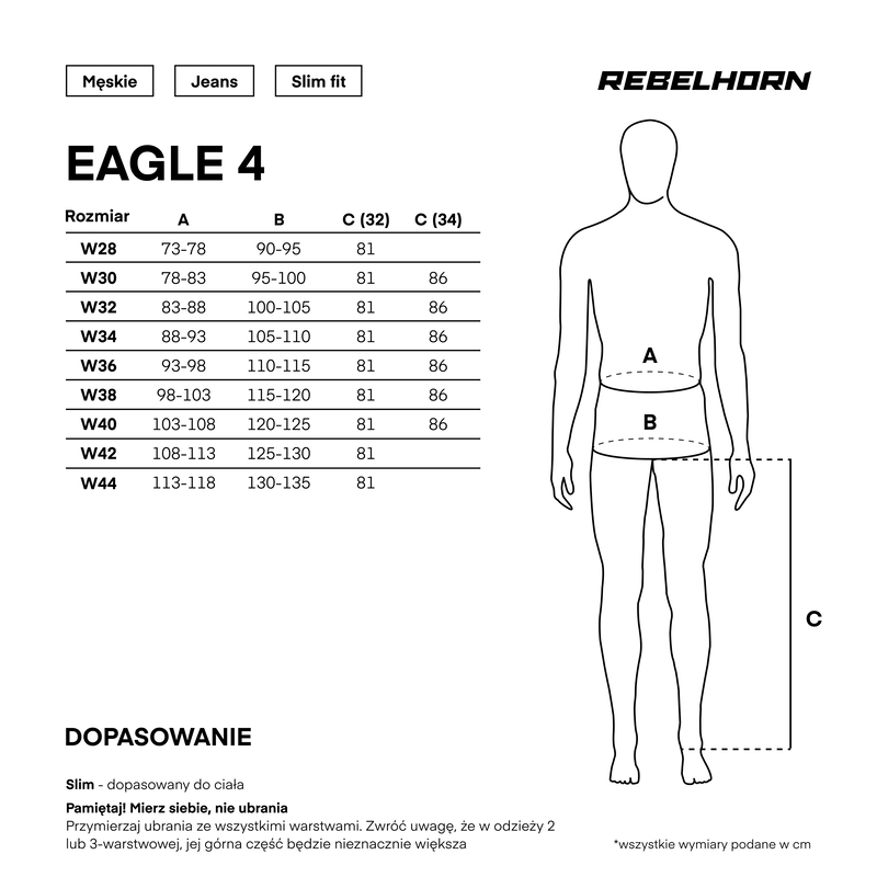 JEANSY MOTOCYKLOWE REBELHORN EAGLE 4 WASHED BLUE SLIM FIT - obrazek 13